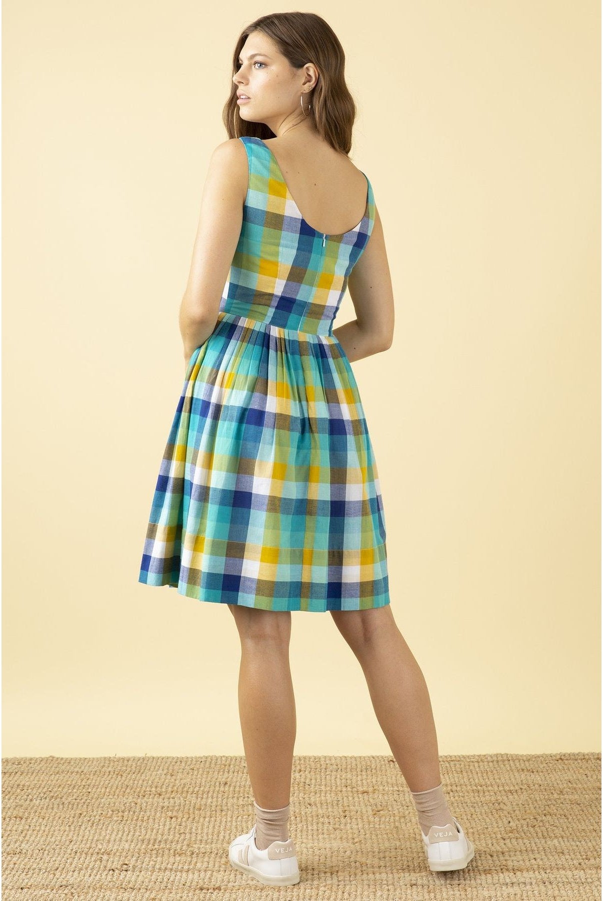 Abigail Dress - Cote D'azur Plaid - PICNIC