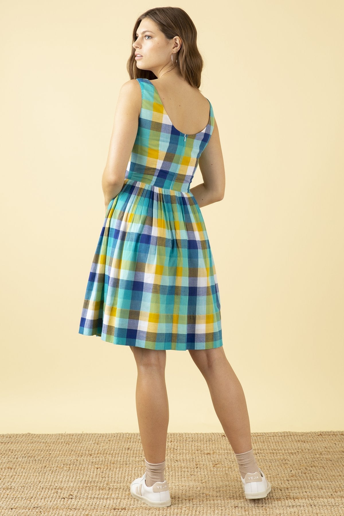 Abigail Dress - Cote D'azur Plaid - PICNIC