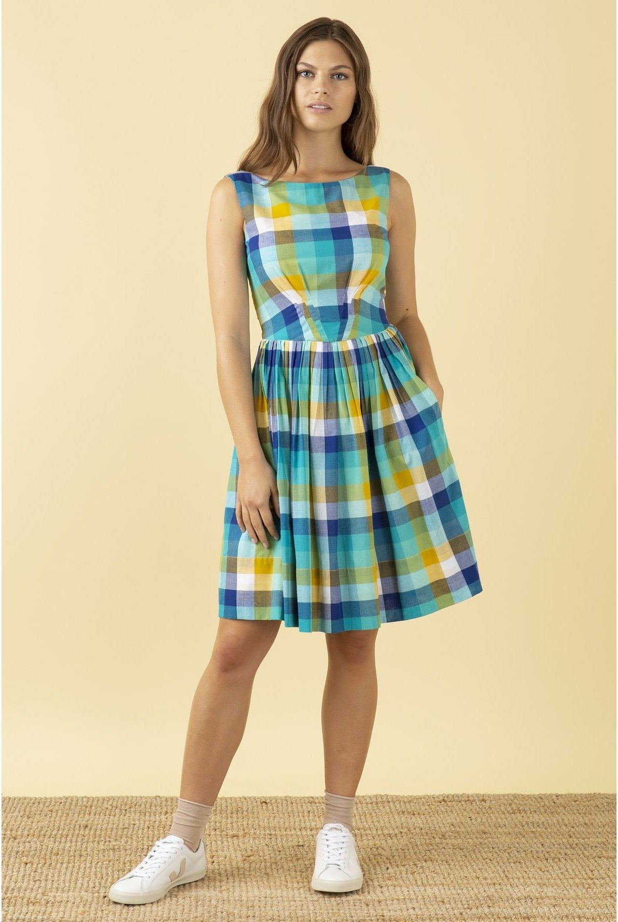 Abigail Dress - Cote D'azur Plaid - PICNIC