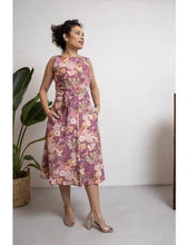 Load image into Gallery viewer, Amelia Dress in Mucha Plum Flowers - PICNIC