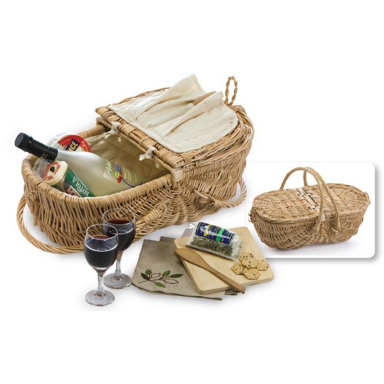 Eco-Friendly Wine & Cheese Picnic Basket - PICNIC