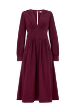 Load image into Gallery viewer, Amara Needlecord Boysenberry Dress