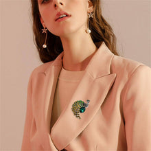 Load image into Gallery viewer, Crystal Peacock Brooch