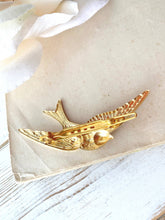 Load image into Gallery viewer, Brass Swallow Hair Barrette