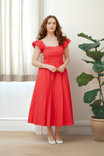 Load image into Gallery viewer, Briar Red Poplin Dress