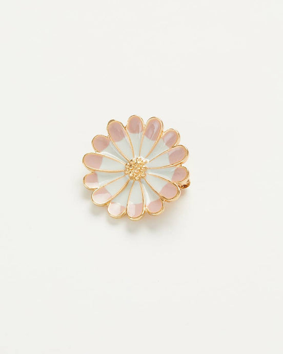 Enamel Daisy Brooch