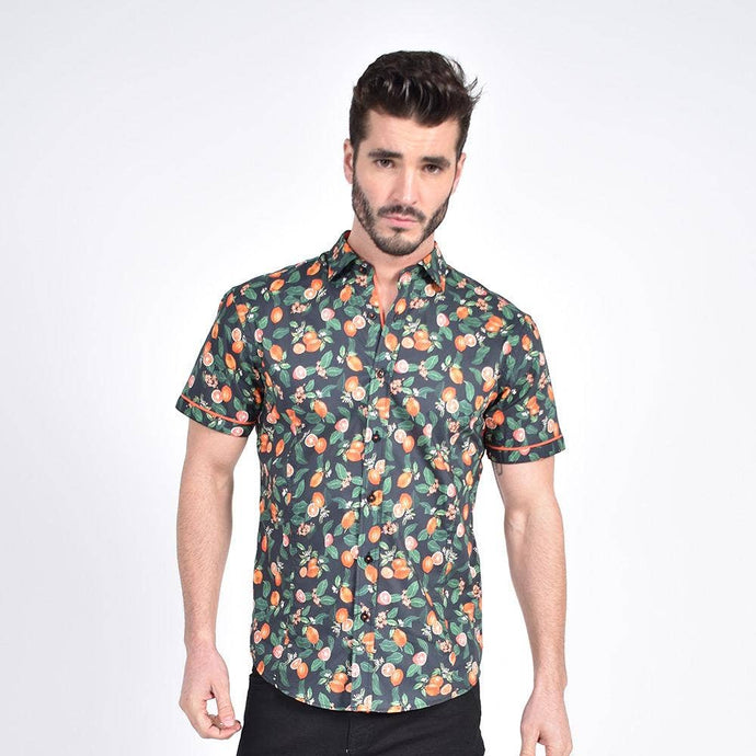 Tangelo Melody Print Shirt