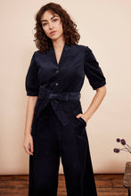 Load image into Gallery viewer, Stella Needlecord Navy Black Jumpsuit Long