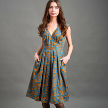 Load image into Gallery viewer, Lucille Dress in Teal Floral