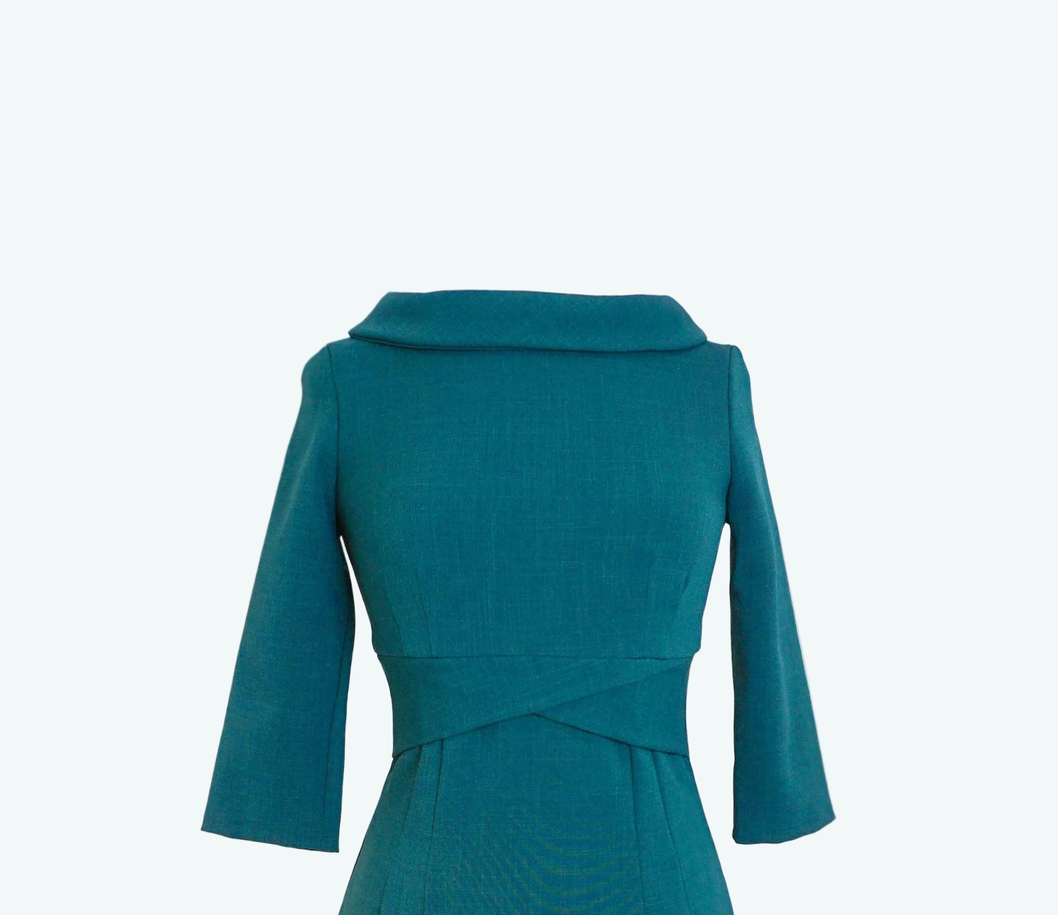 forest green pencil dress Sophisticated Midi Pencil Dress