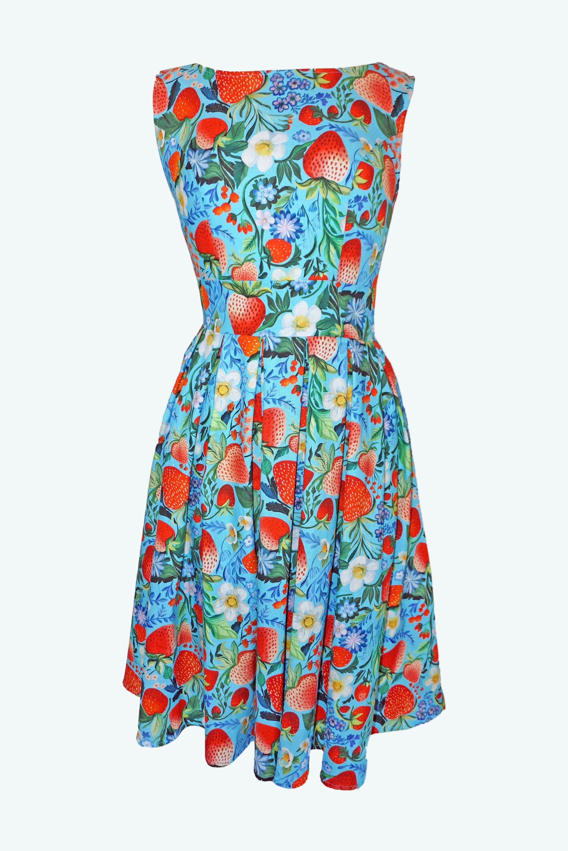linen strawberry dress Lumina Linen Mini Dress