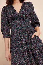 Load image into Gallery viewer, Amelia Dress in Midnight Ditsy