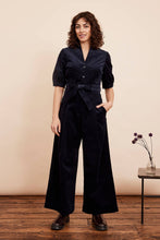 Load image into Gallery viewer, Stella Needlecord Navy Black Jumpsuit Long