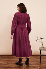 Load image into Gallery viewer, Amara Needlecord Boysenberry Dress