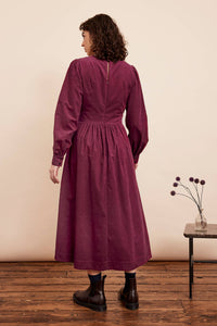 Amara Needlecord Boysenberry Dress