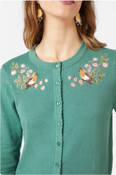 Blossom and Robin Cotton Cardi