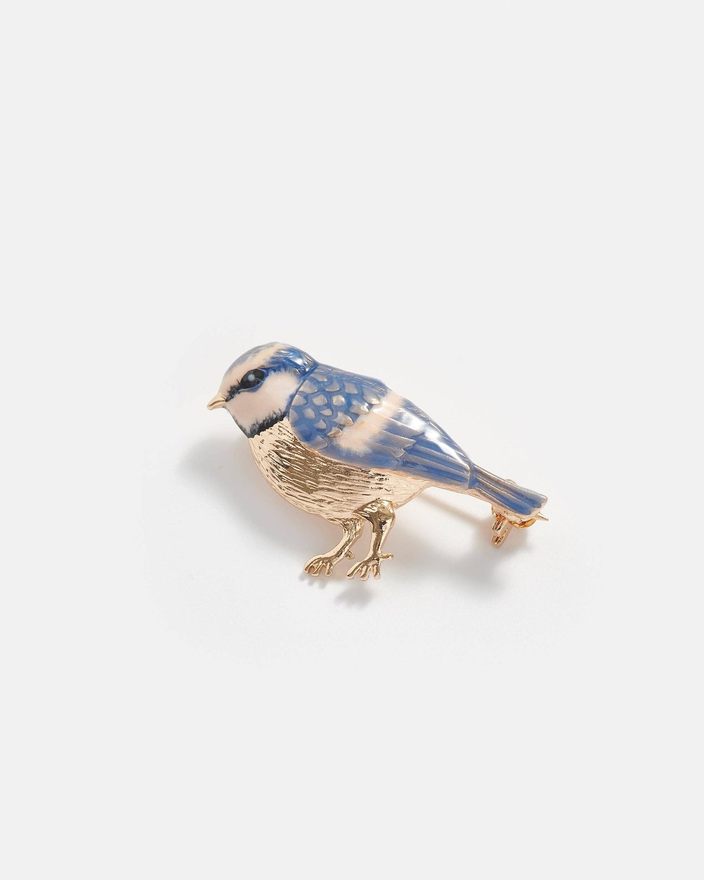 FABLE Enamel Blue Bird Brooch