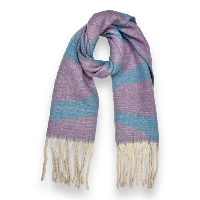 Lavender and Blue winter scarf