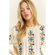 Load image into Gallery viewer, Ivory Embroidered Sweater