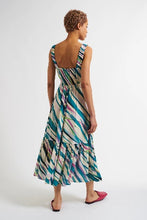 Load image into Gallery viewer, Jema Diagonal Wave Print Midi Dress