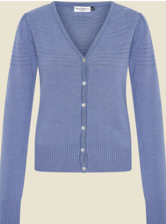 Lucia V - Neck Cardi in Lavender