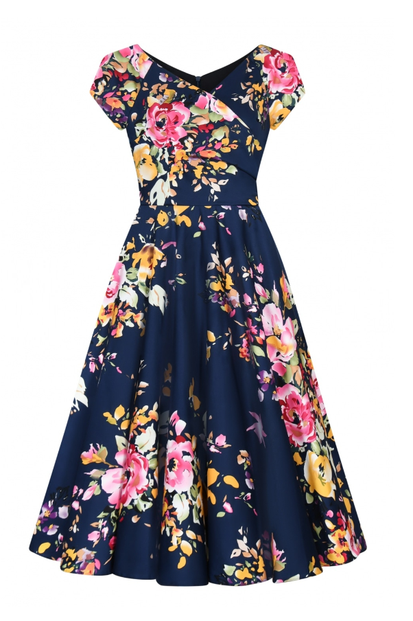 Navy Sorrento Hourglass Swing dress