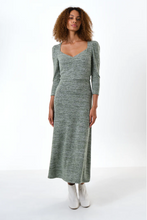 Load image into Gallery viewer, Ambrose Soft Marl Jersey Sweetheart Neck Midi Dress