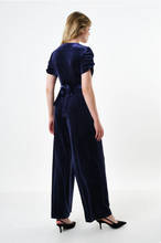 Load image into Gallery viewer, Lyes Velvet Jumpsuit in Navy