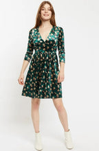 Load image into Gallery viewer, Annalise Paint Brush Velvet V Neck Mini Dress - PICNIC