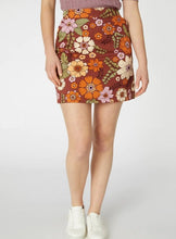 Load image into Gallery viewer, Brandy Floral Mini Skirt in Chocolate - PICNIC