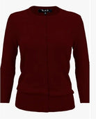 Classic Burgundy Button Down Cardigan - PICNIC
