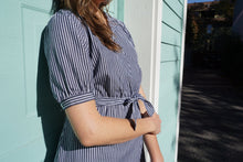 Load image into Gallery viewer, Navy Pinstripes Dress - PICNIC