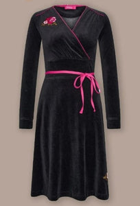 Swirly Black Velvet Dress - PICNIC